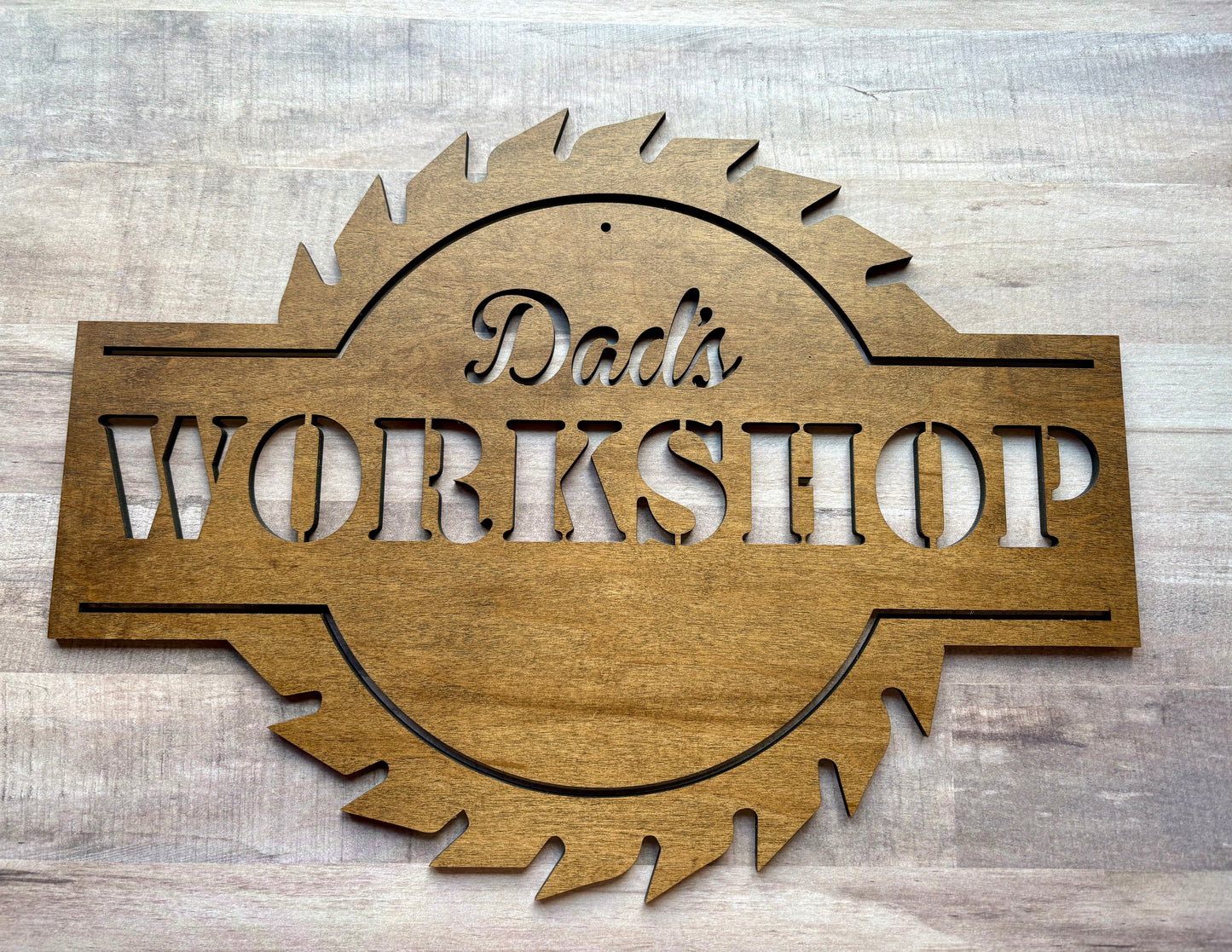 Dad’s workshop sign