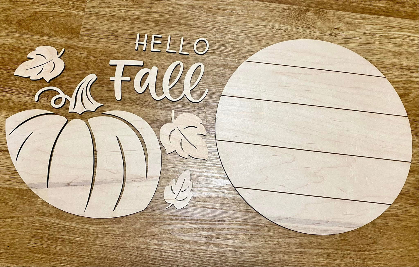 DIY hello fall door hanger