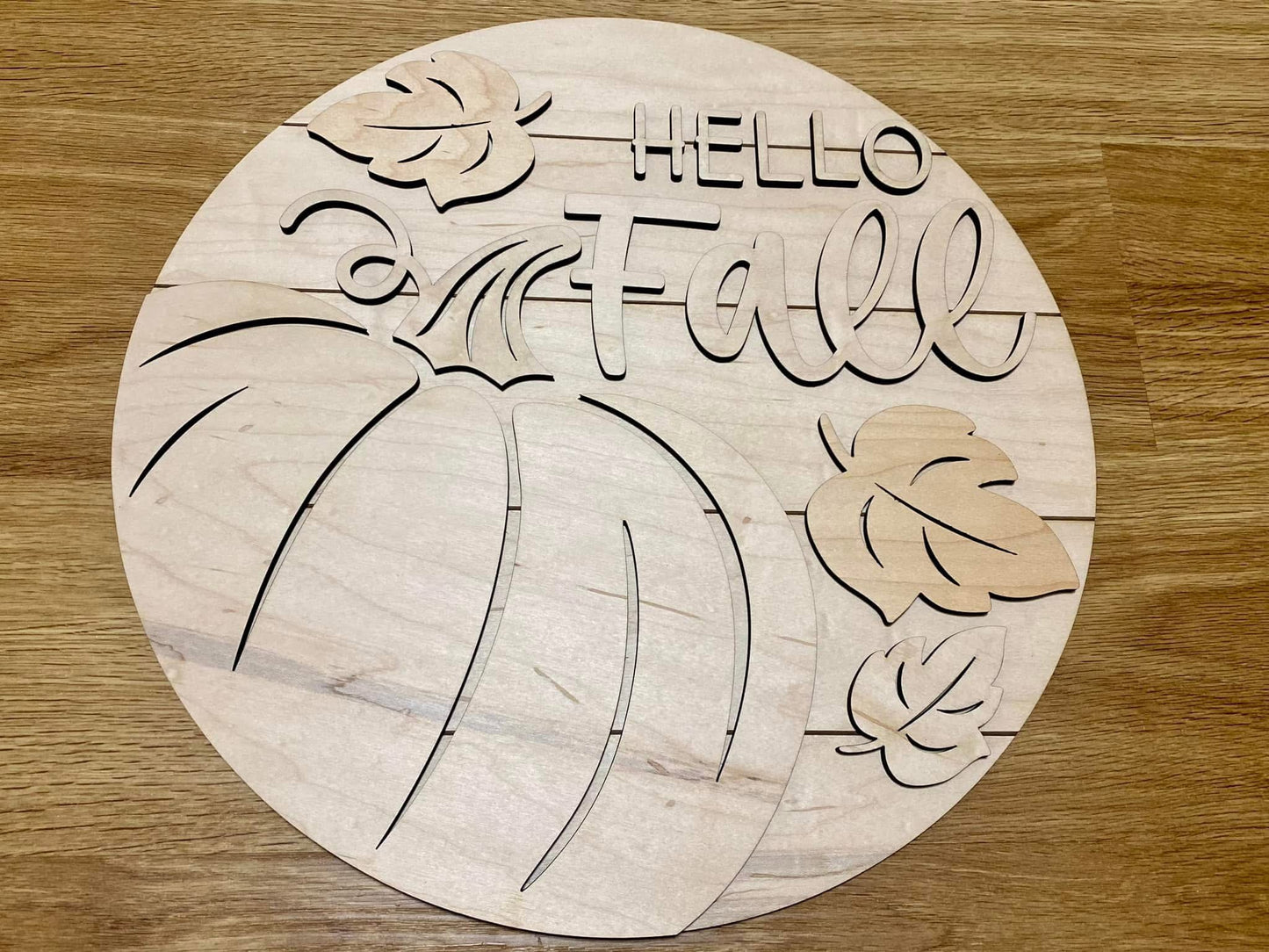 DIY hello fall door hanger